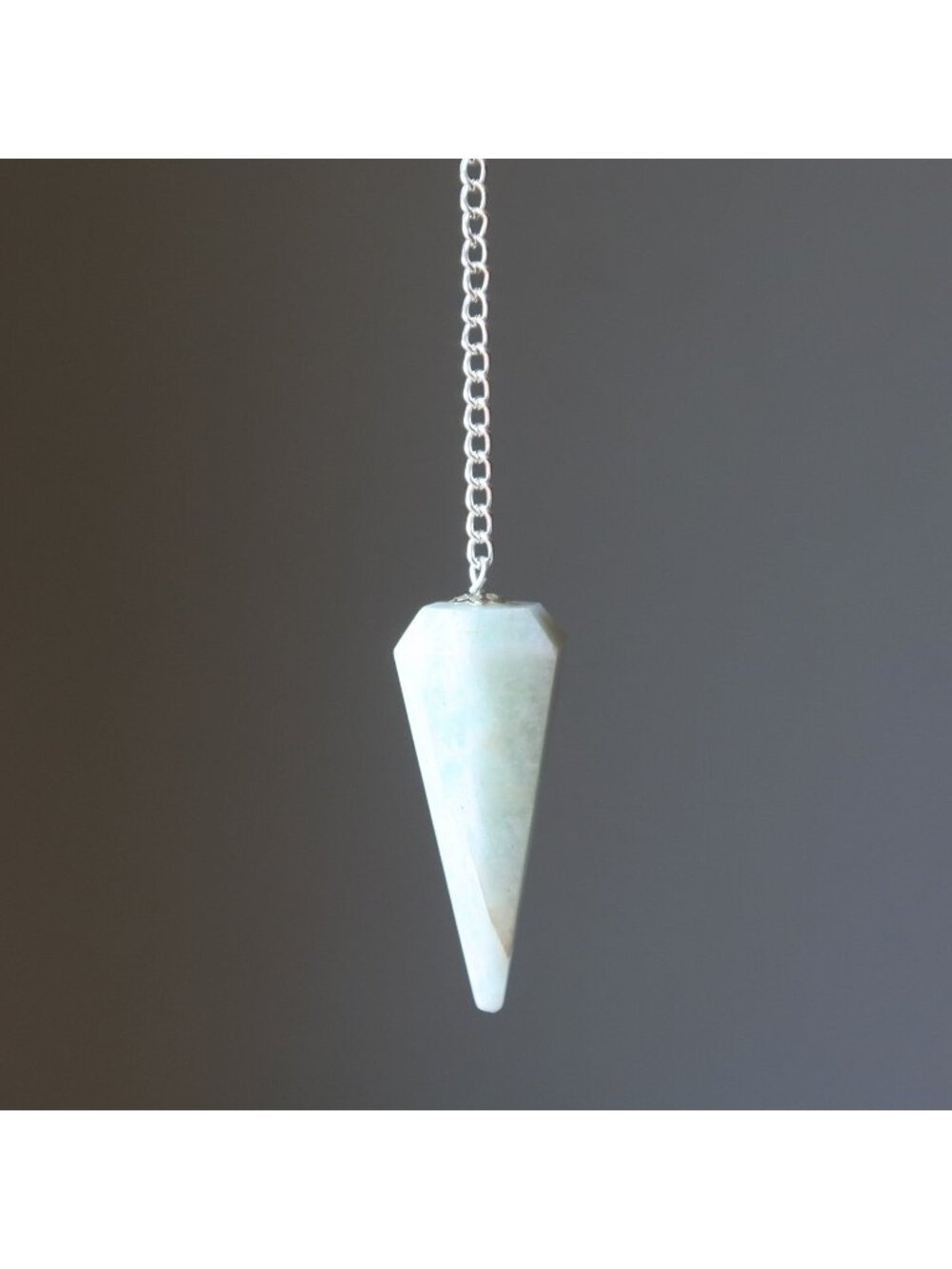 Amazonite Pendulum Calm Mind Crystal Stone Healing Dowsing Divination Pagan Tool